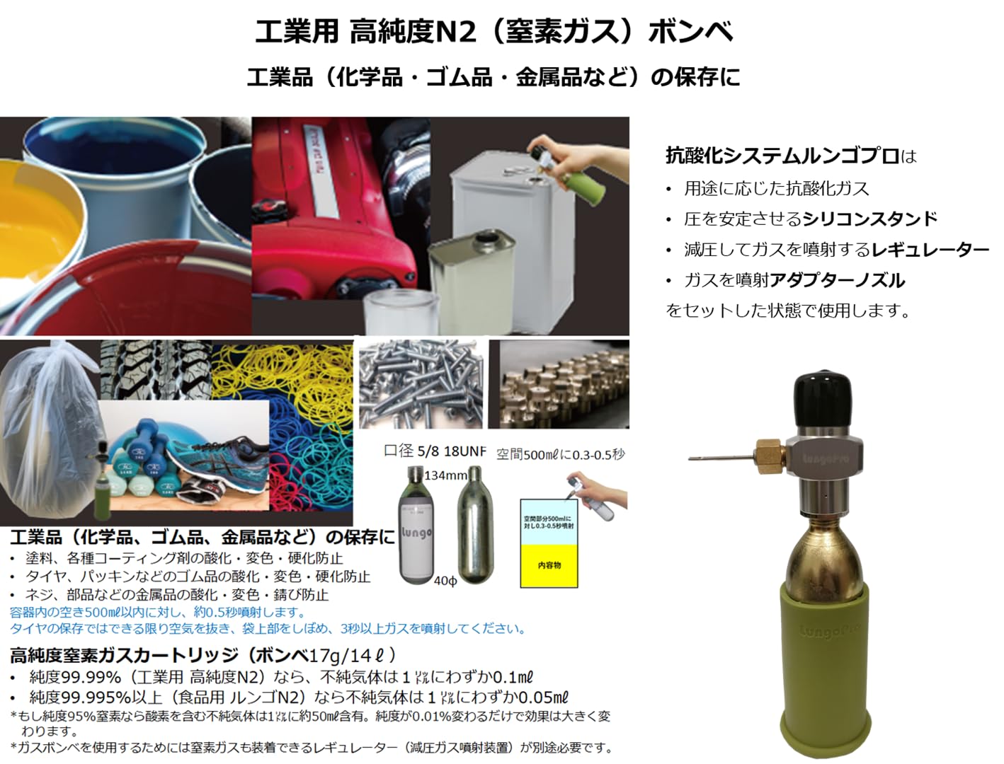 N2 窒素ガスボンベ (3) 窒素ガス 1.5立米 未使用 長期保管品